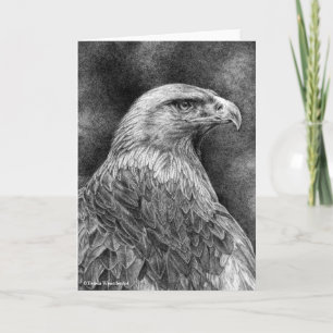 Golden Eagle Drawing Greeting Card