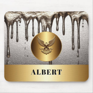 Golden Eagle Emblem Strength Design 🦅 Mouse Mat