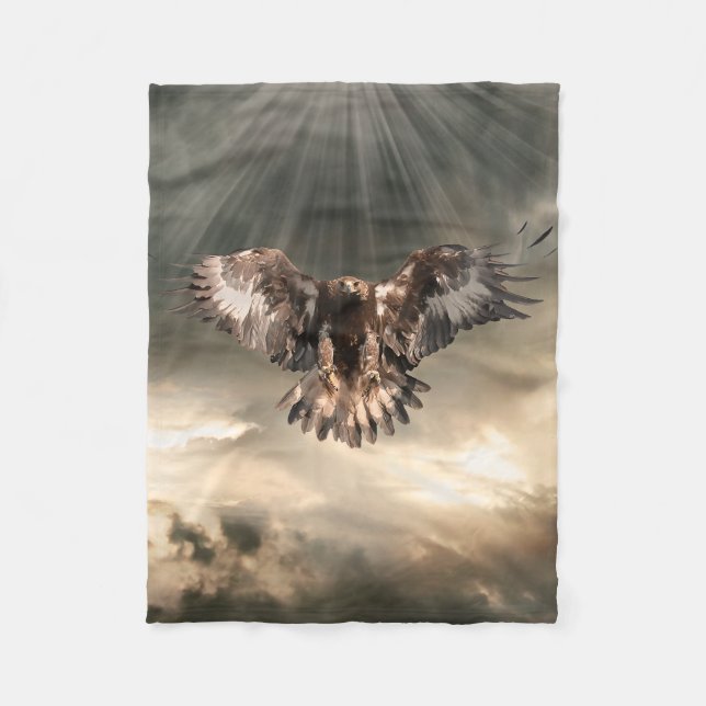 Golden Eagle Fleece Blanket (Front)