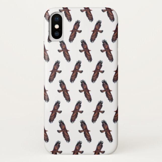 Golden Eagle Frenzy iPhone X Case (Choose Colour) (Back)