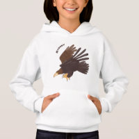 Golden eagle funny cartoon illustration