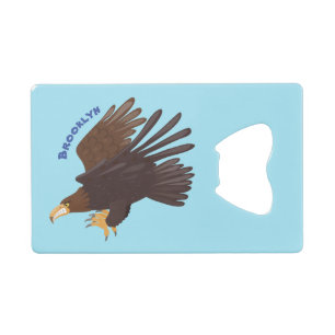 Golden eagle funny cartoon illustration