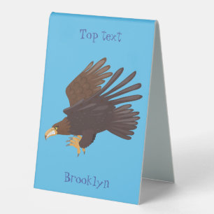 Golden eagle funny cartoon illustration