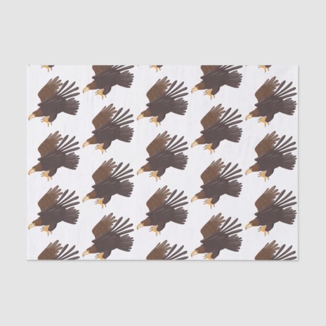 Golden eagle funny cartoon illustration tissue paper (Front)