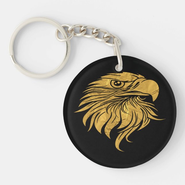 Golden Eagle Head Key Ring (Front)