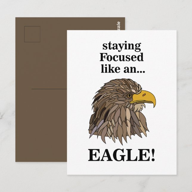 Golden Eagle Head Postcard (Front/Back)