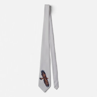 Golden Eagle in Flight Tie Dbl Sided (Light Grey)