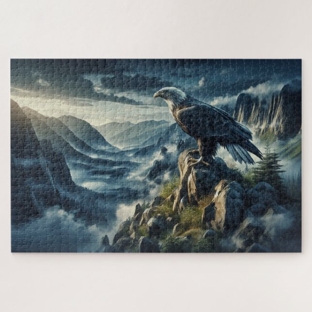 Golden Eagle Lookout, realistic, rocky peak Jigsaw Puzzle (Horizontal)