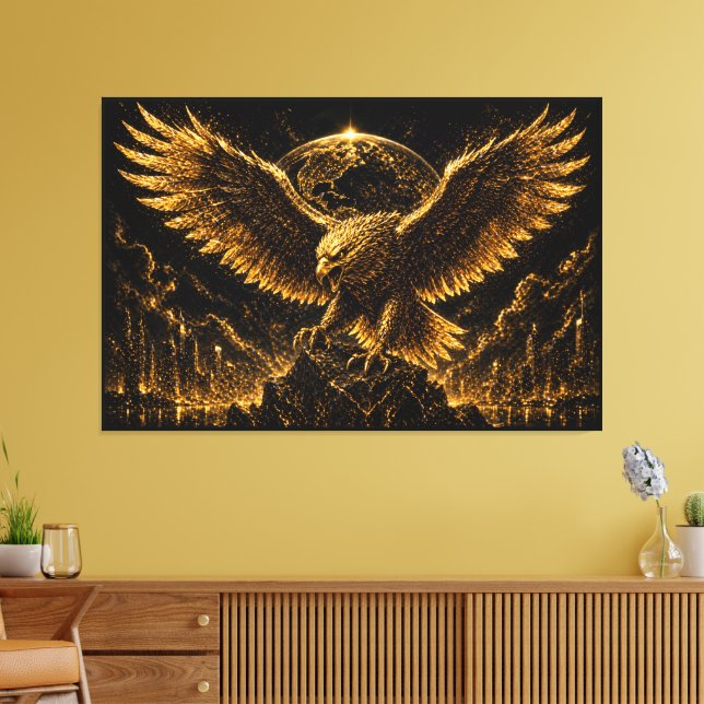 Golden Eagle of Global Success Canvas Print (Insitu(LivingRoom))