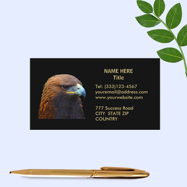 Golden Eagle on Black Business Card (Creator Uploaded)