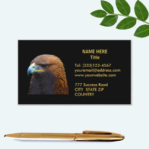 Golden Eagle on Golden and Black  Business Card
