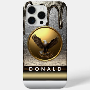 Golden Eagle Pendant Dripping Liquid Metal  iPhone 15 Pro Max Case