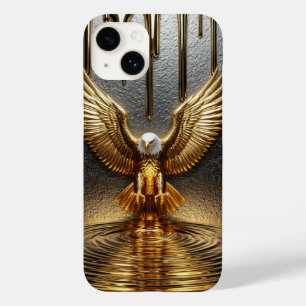 Golden Eagle Pendant Dripping Liquid Metal  Case-Mate iPhone 14 Case