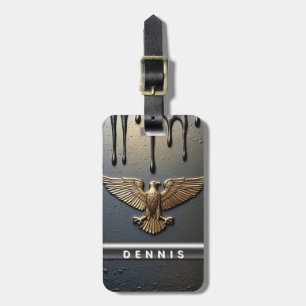 Golden Eagle Pendant Dripping Liquid Metal  Luggage Tag