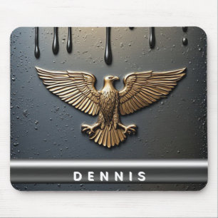 Golden Eagle Pendant Dripping Liquid Metal Mouse Mat
