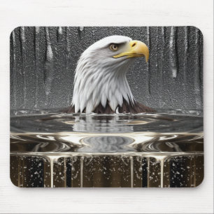 Golden Eagle Pendant Dripping Liquid Metal  Mouse Mat