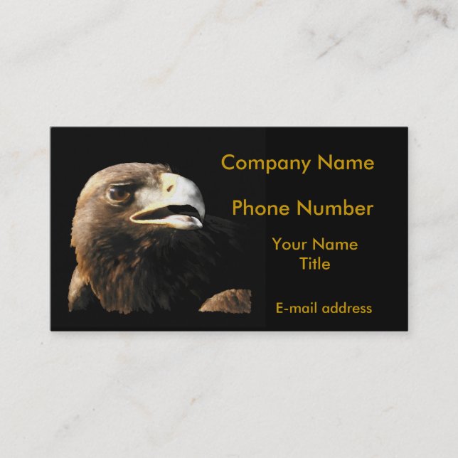Golden Eagle Portrait Business Card (Front)