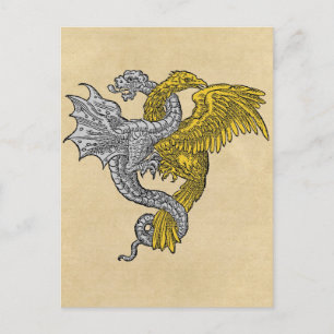 Golden Eagle Silver Dragon Postcard