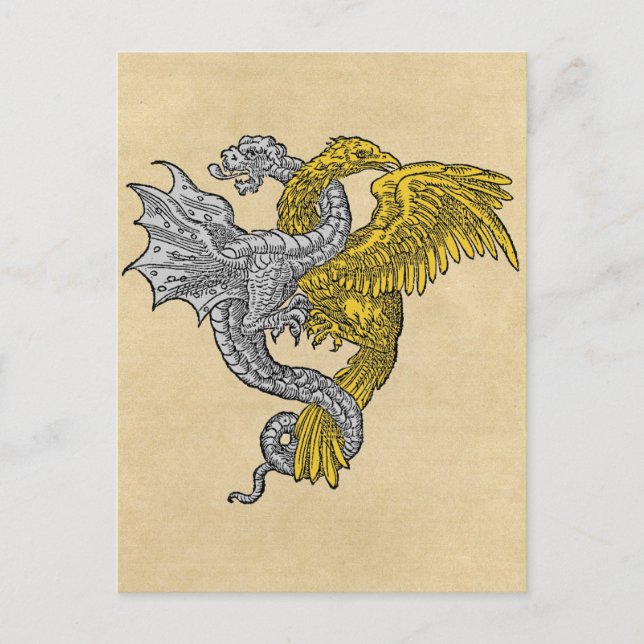 Golden Eagle Silver Dragon Postcard (Front)