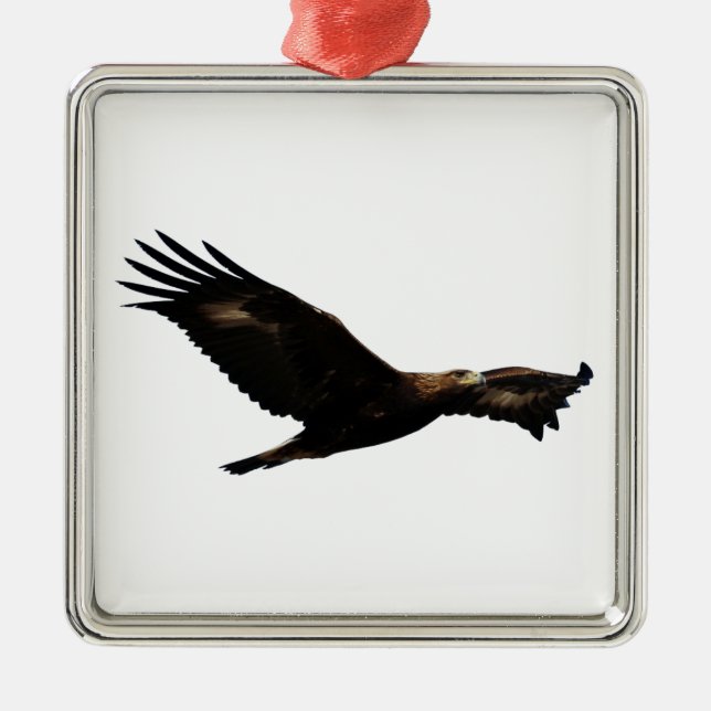 Golden Eagle Soaring Metal Tree Decoration (Front)