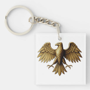Golden Eagle T-Shirt Design Majestic Bird Graph Key Ring