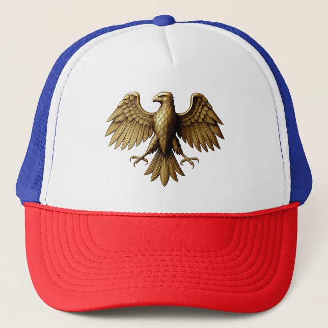 Golden Eagle T-Shirt Design | Majestic Bird Graph Trucker Hat (Front)