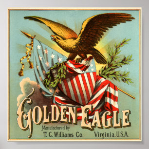Golden Eagle Tobacco 1900 Poster