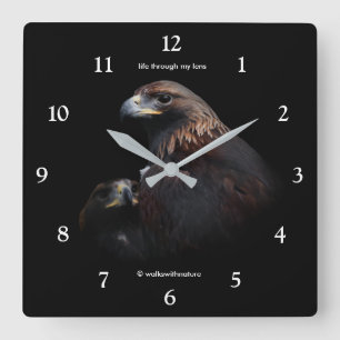 Golden Eagles: Beauties Thru the Bars Square Wall Clock