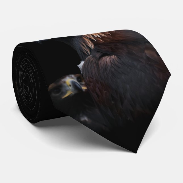 Golden Eagles: Beauties Thru the Bars Tie (Rolled)