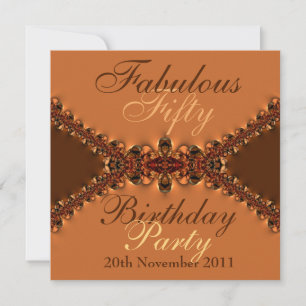 Golden Earth Fabulous Birthday Party Invitation