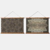 Golden Earthy Mandala Hanging Tapestry