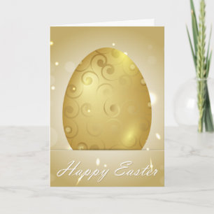 Golden Easter Egg Card