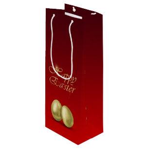 Golden Easter Eggs - Wine Gift Bag
