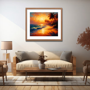Golden Echoes of Paradise Canvas Print