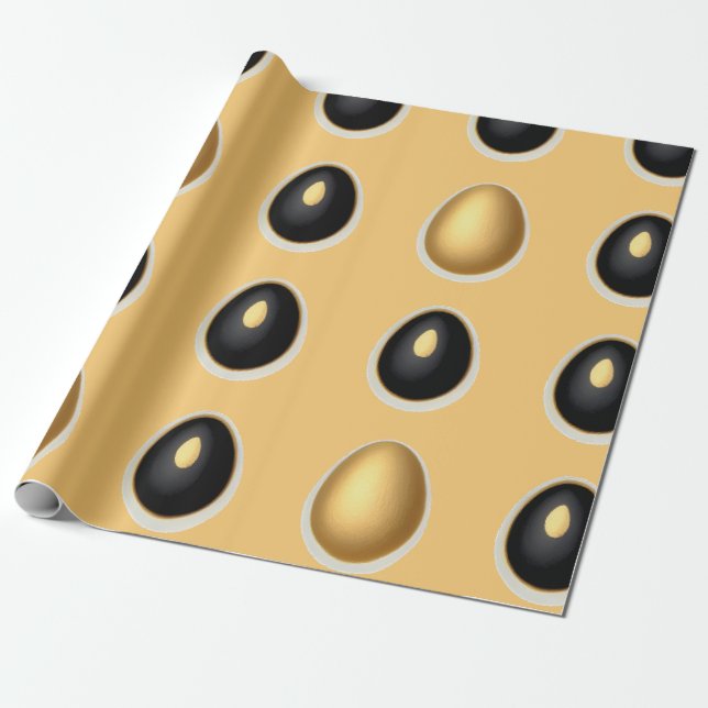 Golden Egg Wrapping Paper (Unrolled)