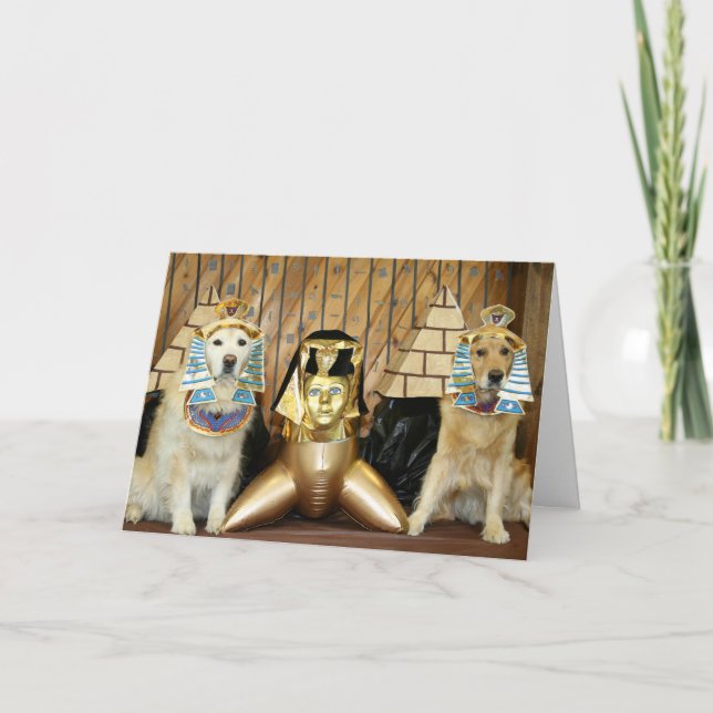Golden Egyptian Birthday Card (Front)