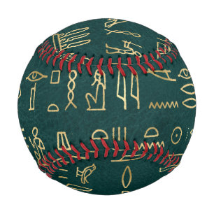 Golden Egyptian Hieroglyphs Typography Egypt Baseball