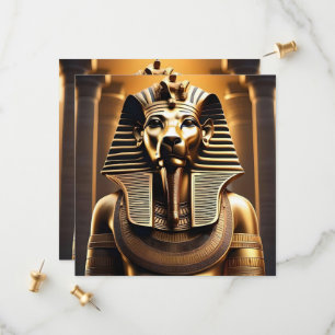 Golden Egyptian Pharaoh Lion, Save The Date