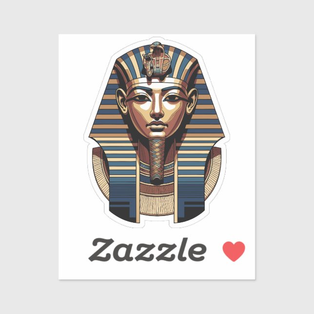 Golden Egyptian Pharaoh Mask Art (Sheet)