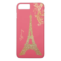 Golden Eiffel Tower Custom iPhone 7 Plus Case