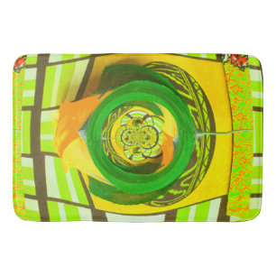 Golden Elegance: Beautiful African Yellow Rose Art Bath Mat