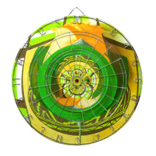 Golden Elegance: Beautiful African Yellow Rose Art Dartboard