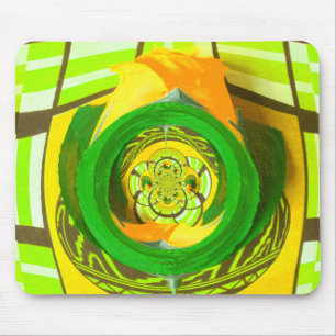 Golden Elegance: Beautiful African Yellow Rose Art Mouse Mat