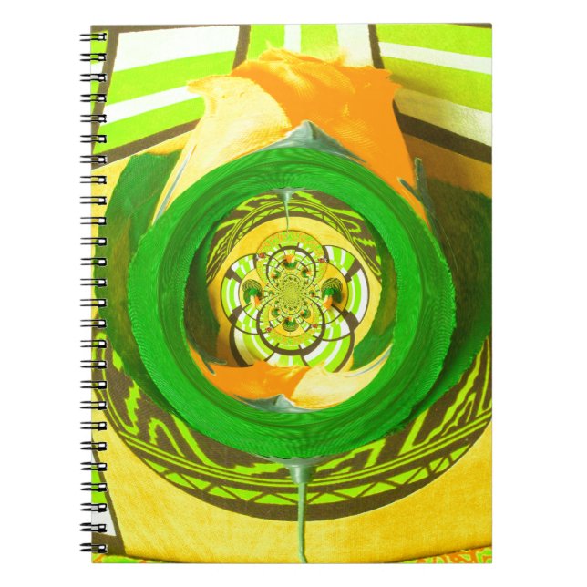 Golden Elegance: Beautiful African Yellow Rose Art Notebook (Front)