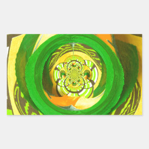 Golden Elegance: Beautiful African Yellow Rose Art Rectangular Sticker