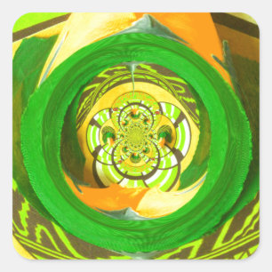 Golden Elegance: Beautiful African Yellow Rose Art Square Sticker