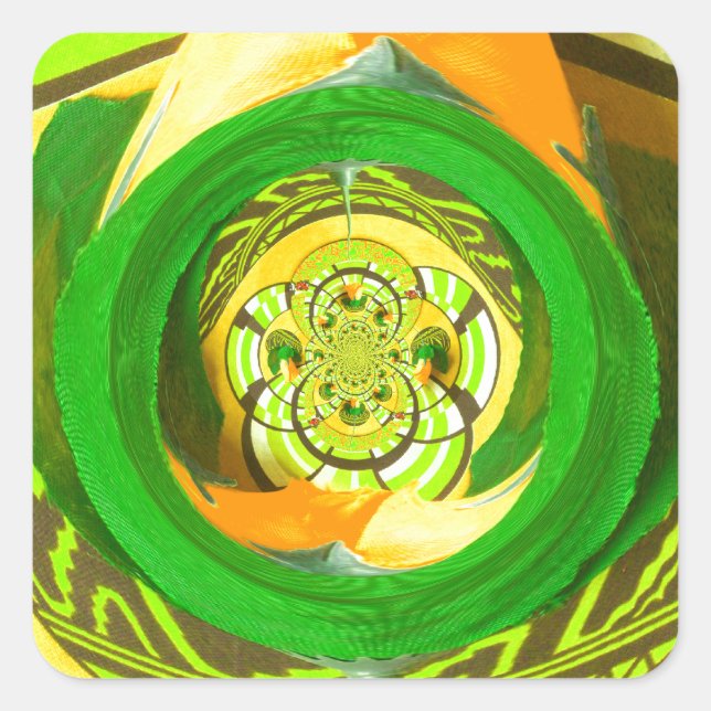 Golden Elegance: Beautiful African Yellow Rose Art Square Sticker (Front)