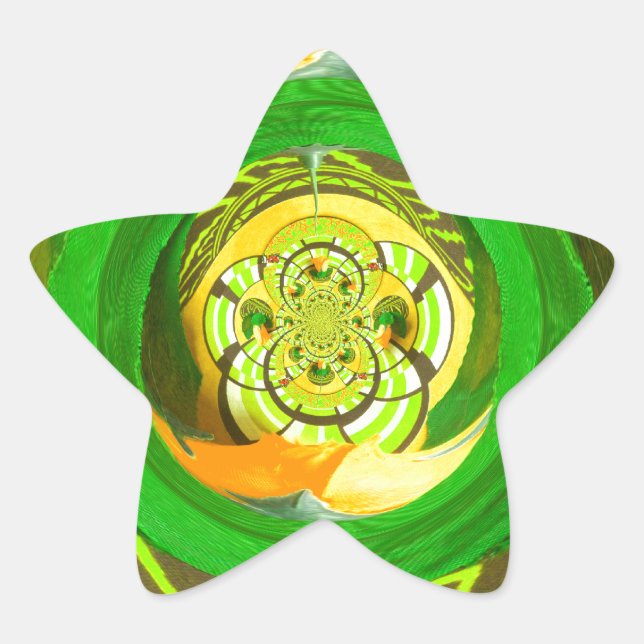 Golden Elegance: Beautiful African Yellow Rose Art Star Sticker (Front)