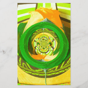 Golden Elegance: Beautiful African Yellow Rose Art Stationery