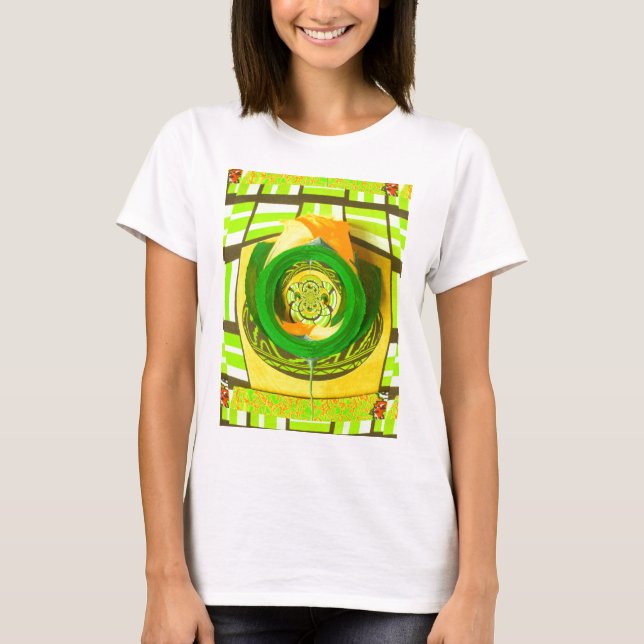 Golden Elegance: Beautiful African Yellow Rose Art T-Shirt (Front)